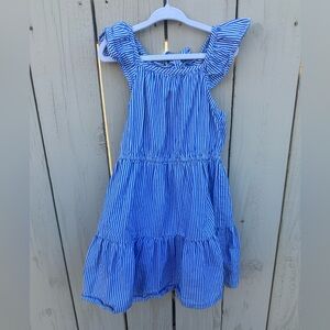 Crewcuts Blue and White Striped Kids Dress
